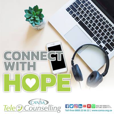 Help The Cancer Association of South Africa (CANSA) by donating head sets, laptops, counselling chairs  for CANSA Tele Counsellors offering free cancer counselling