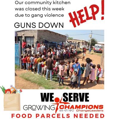 Help Growing Champions NPO raise R127,500 for hungry children