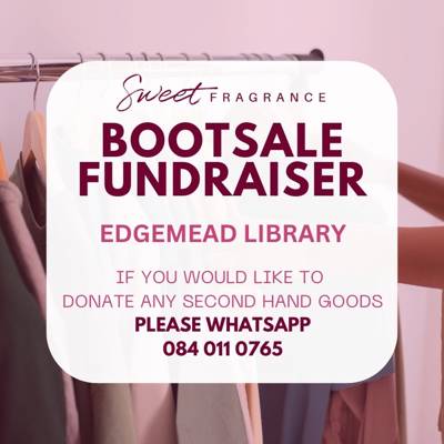 Help Sweet Fragrance by Donating any secondhand goods for e.g clothes, shoes for our non profit to sustain us