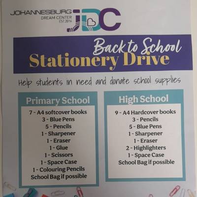 Help Johannesburg Dream Center NPC raise R75,000 for Underprivileged school children 