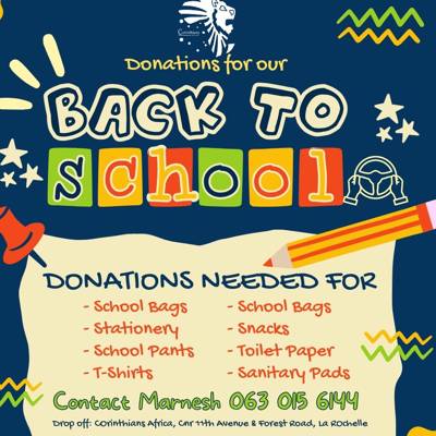 Help Corinthians NPO by Donating books, pens, pencils and other materials  for STEM Centre kids on their learning journey.