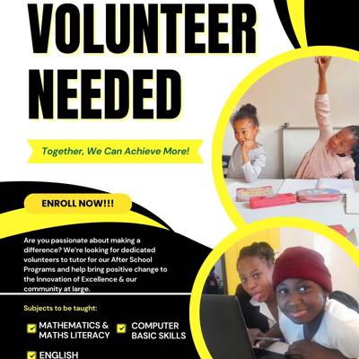 Help Innovation Of Excellence with 20 volunteers for Children In Grade  1 - 12