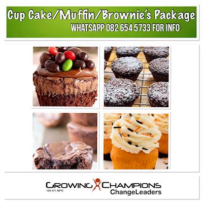 Help Growing Champions NPO by donating muffins/cup cakes/brownies for our champions.